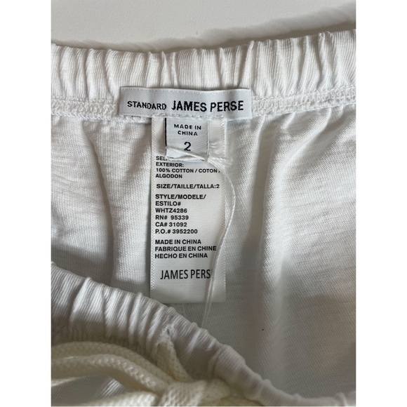 James Perse white sweat shorts size 2 - Picture 3 of 3